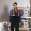 Balant High-Neck Fleece Zip-Up Vest Orange Type