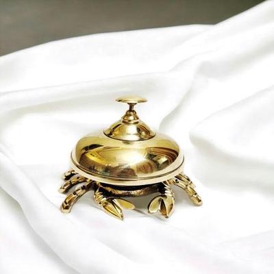 10.16 Cm Gifts For Grandparent, Brass Counter Calling Bell, Tabletop Accessory, Nautical Desk Item, Handmade Housewarming Gift, Service Bells
