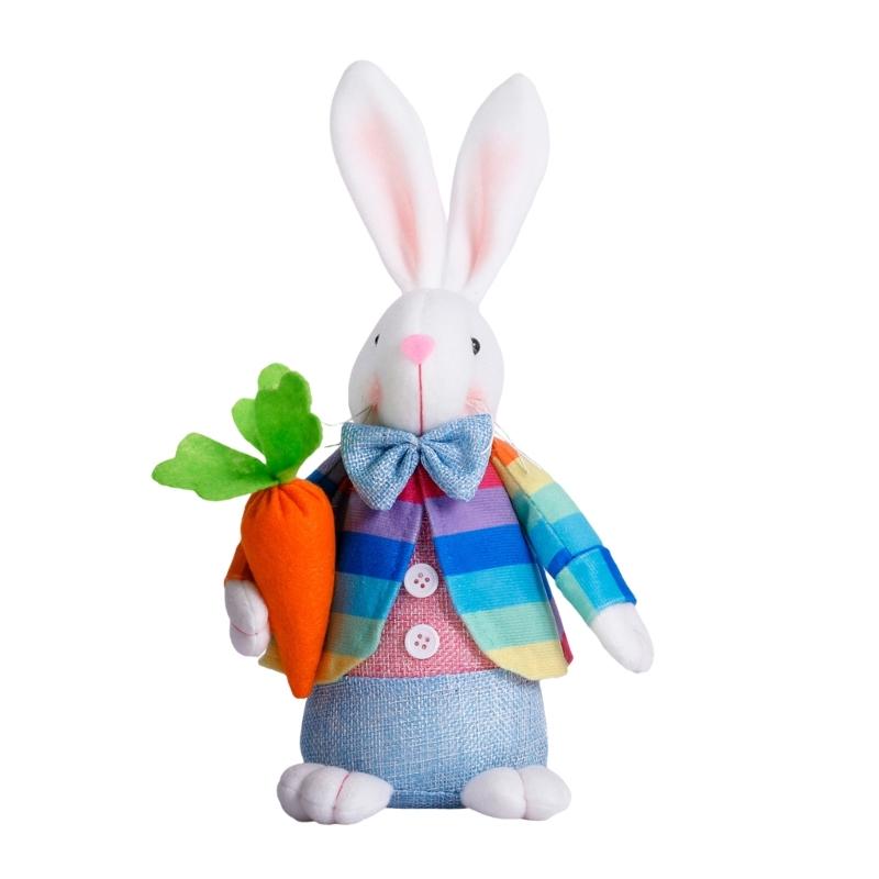 

Colorful Easter Rabbit Festival Doll Bunnies Toy Festival Figure for Spring Party Celebration Warm Touches Plushs Toy