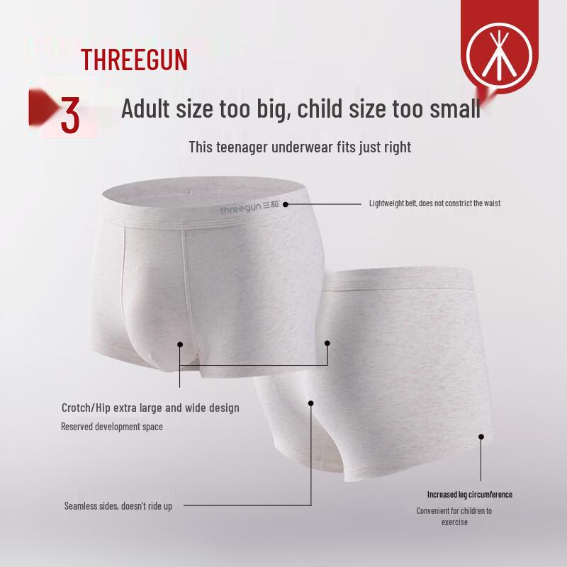 Three Gun Boys' Cotton Anti-Bacterial Briefs 3-Pack