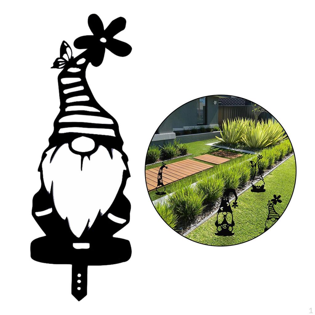 Stakes Miniature Fairy Garden Decorative Statue of A Gnome to Decorate