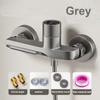 Brass Bathroom Shower Faucet Basin Faucets Wall Mounted Triple Tub Faucet Hot and Cold Water Mixing Valve Faucet