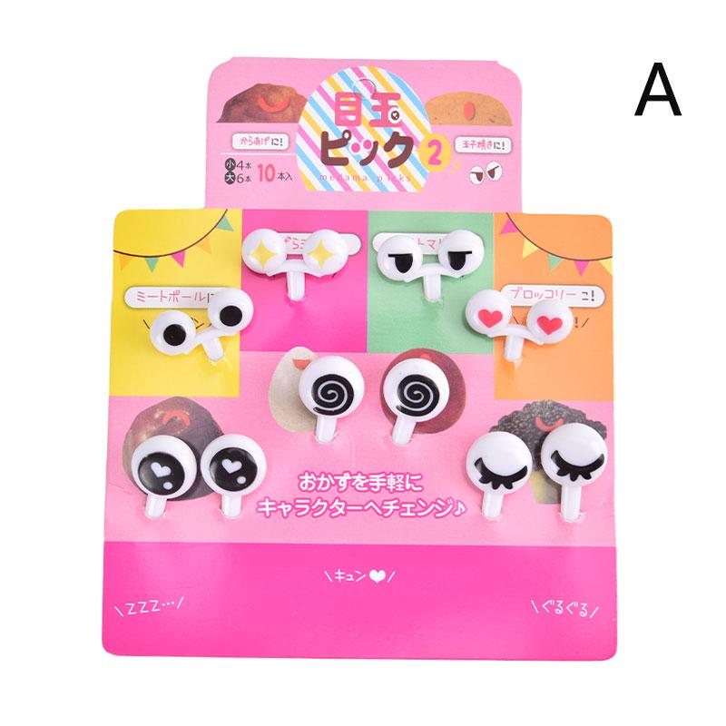 Fruktgaffel Mini tegneserie Barn Mat Fruktplukk Tannpirker Festdekor Tilfeldig farge