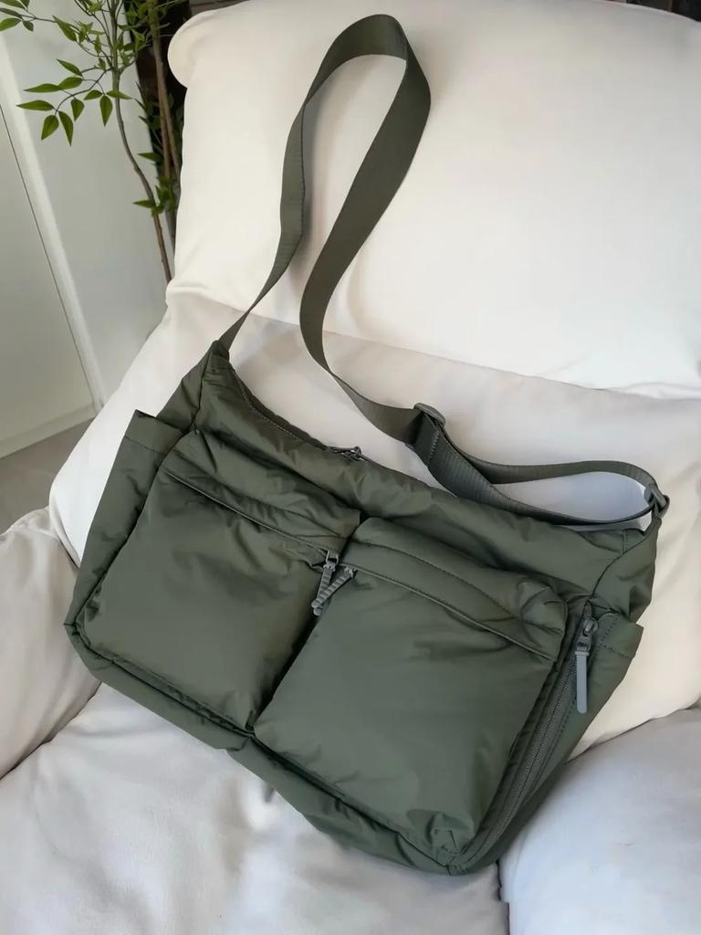 Solid Color Nyl Women's Travel Messenger Bags Casual Sport Ladies Shoulder Bag Large Capacity Female Pocket Handbags Purse