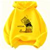 Y2K Funny Cat Graphic Kids Cat Children's Sweatshirt Casual Hoodies for Boys Girls Clothes