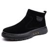 Winter New Shoes for Men Boots Warm Plush Leather Casual Shoes Outdoor Snow Boots Big Size