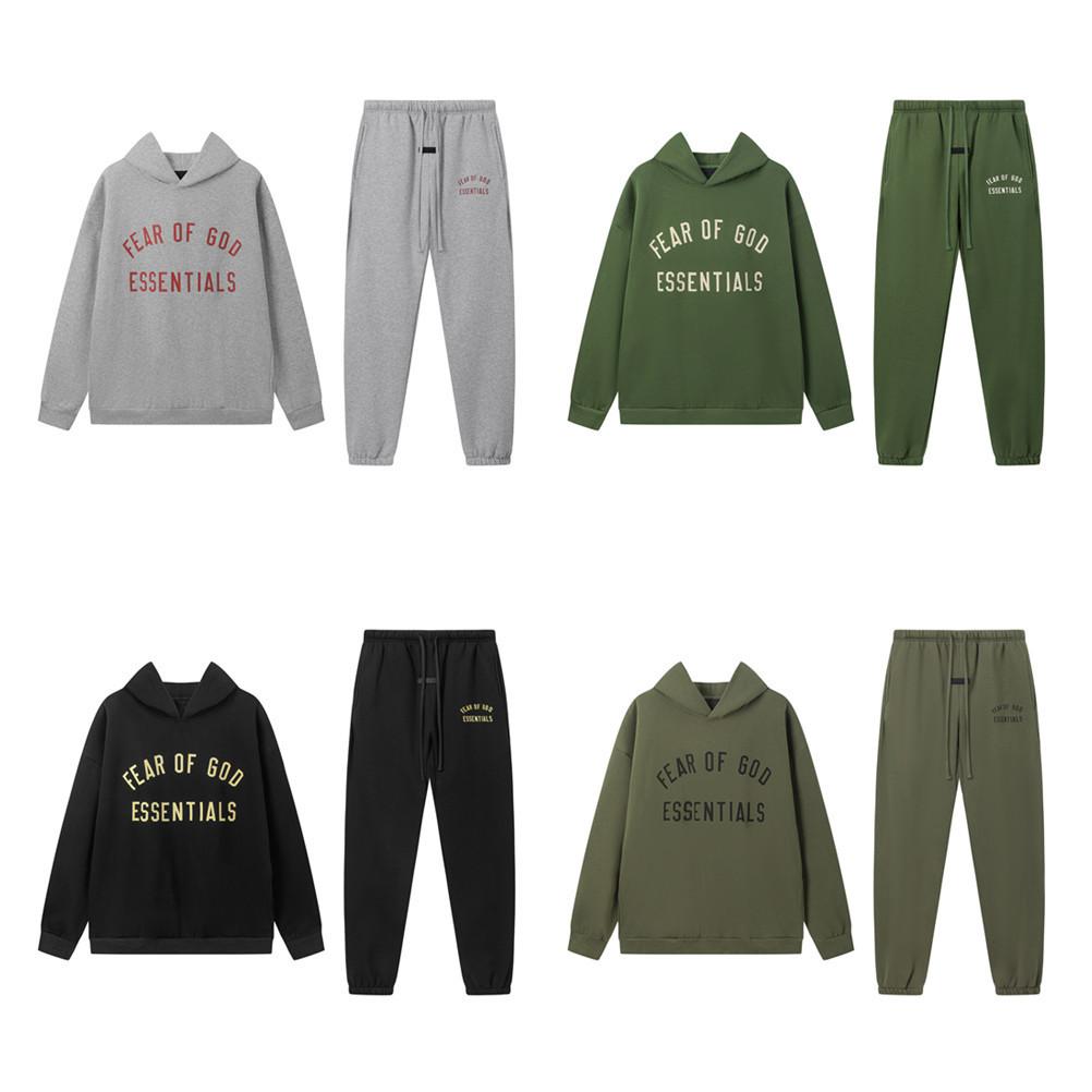 Sweatshirt and Sweatpants Set for Men Women, Fleece Lined Oversized Streetwear Tracksuit, Winter Warm Casual 2 Piece Outfit