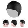 Silicone Swimming Cap Unisex Flexible Waterproof Adult Head Cover Swim Caps Black