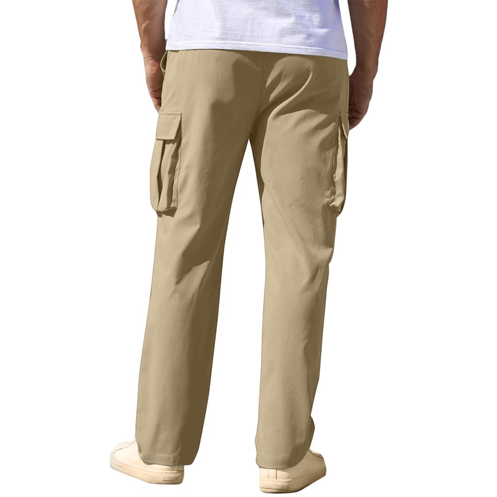 Men's Outdoor Casual Cargo Pants with and Multi Pockets, Color Full Length for Hiking, Work, Travel