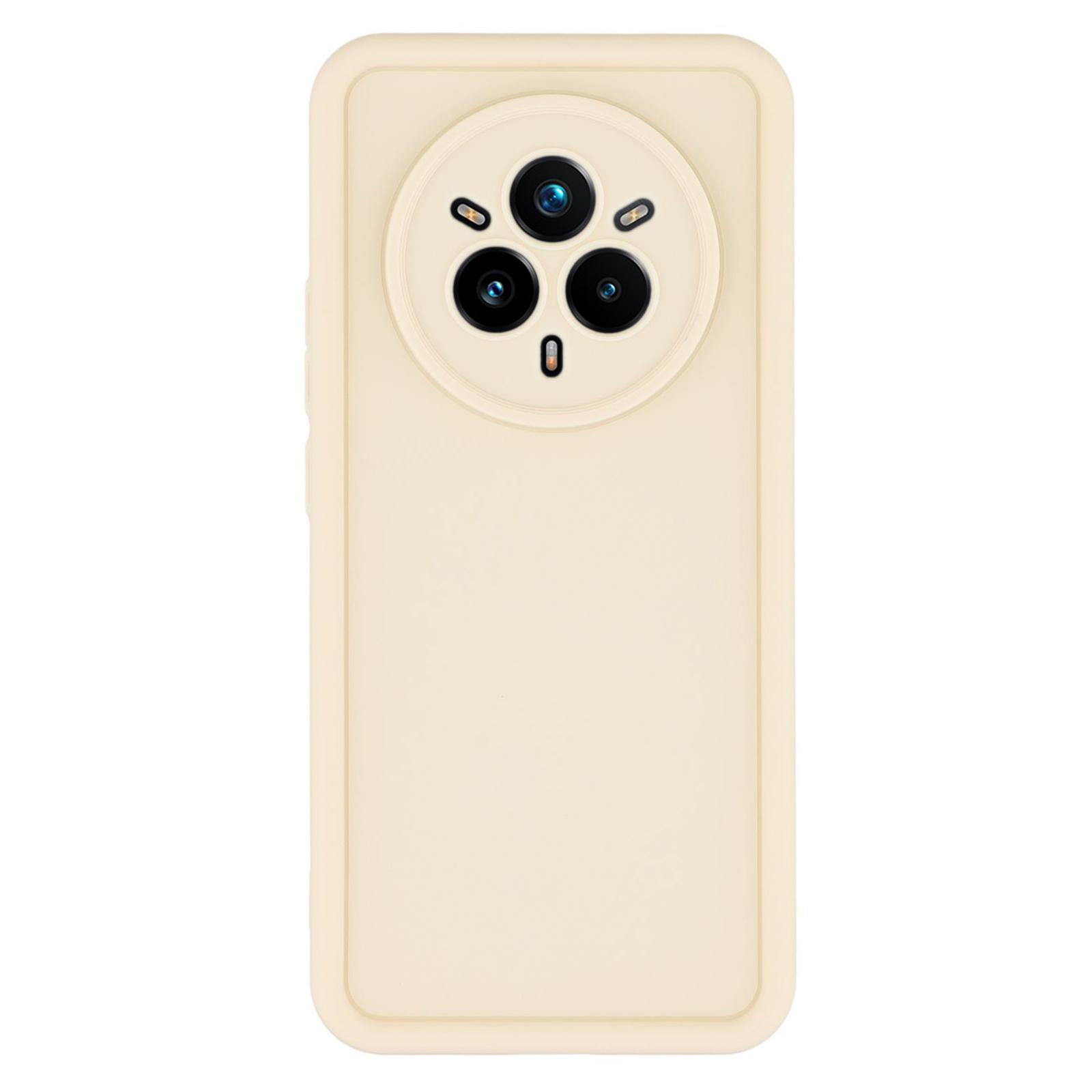 

For Realme 14 Pro 5G Case Grooved Design TPU Anti Slip Phone Cover Beige