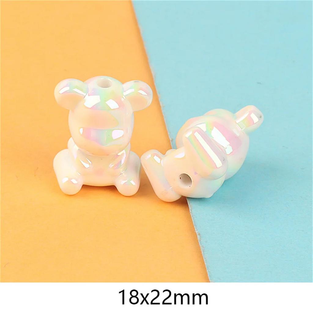 CH73 5Pcs Bear Strawberry Beads Beautiful Multicolor Beads Handmade Diy Necklace Bracelet Jewelry Handmade Beads Accessories