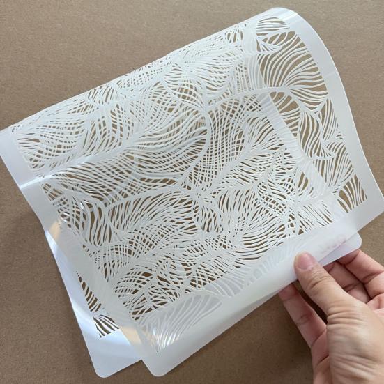 Cake Stencil Leaves Design Non-stick Hollow-carved Flexible Tough Plastic Anti Corrosion Cake Templates Baking Accessories