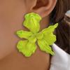 Pleated Large Flower Earrings Irregular Ear Accessories Exaggerated Flower Earrings  Party