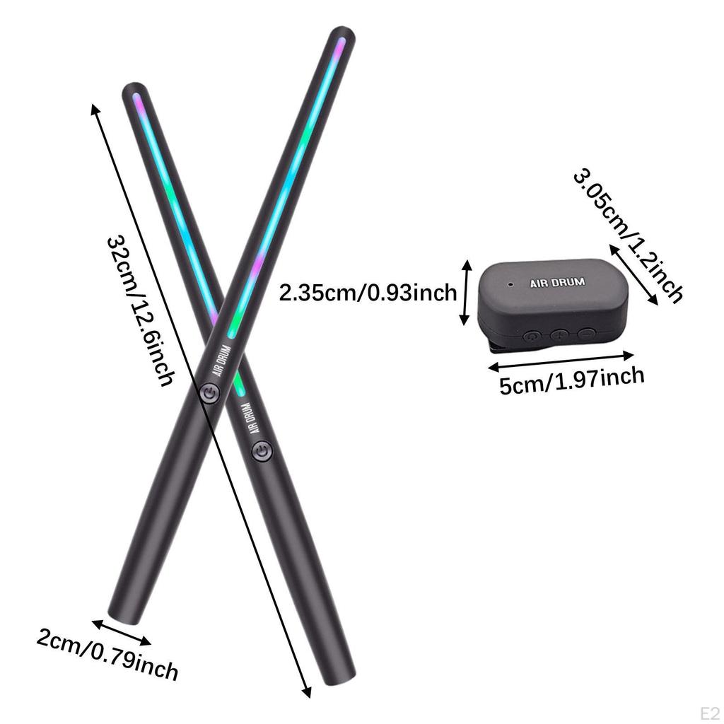 Electric Air Drum Set Professional Quiet Percussion Instrument Lightweight Sticks with