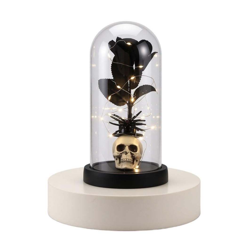 Halloween Glass Decorative Light with Glowing Effect for and Holiday Decor