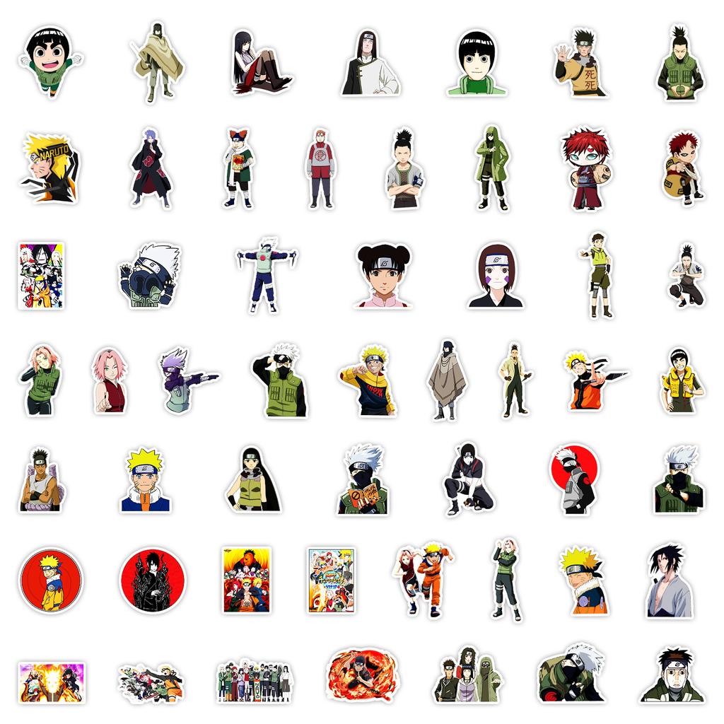 New 50Pcs Non-Repeating Cartoon Anime Naruto Kids Waterproof Diy Graffiti Stickers Kids Toy