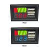 12V Car Voltmeter Voltage Meter Panel Dual USB Output 5V 2A Battery Capacity Indicator Power Tester for Lead Acid Battery