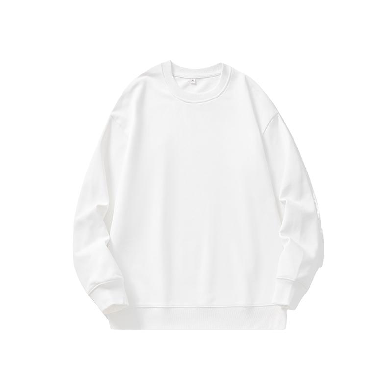 Men's American Style Heavyweight Crewneck Sweatshirt - New Autumn Arrival, Trendy, Loose, Solid Color, Versatile Casual Base Layer.