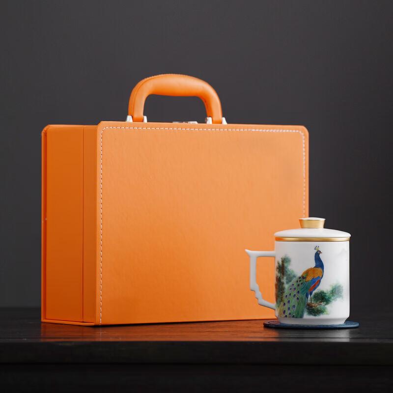 Chaxun Hand-Painted Ceramic Office Tea Cup with Filter