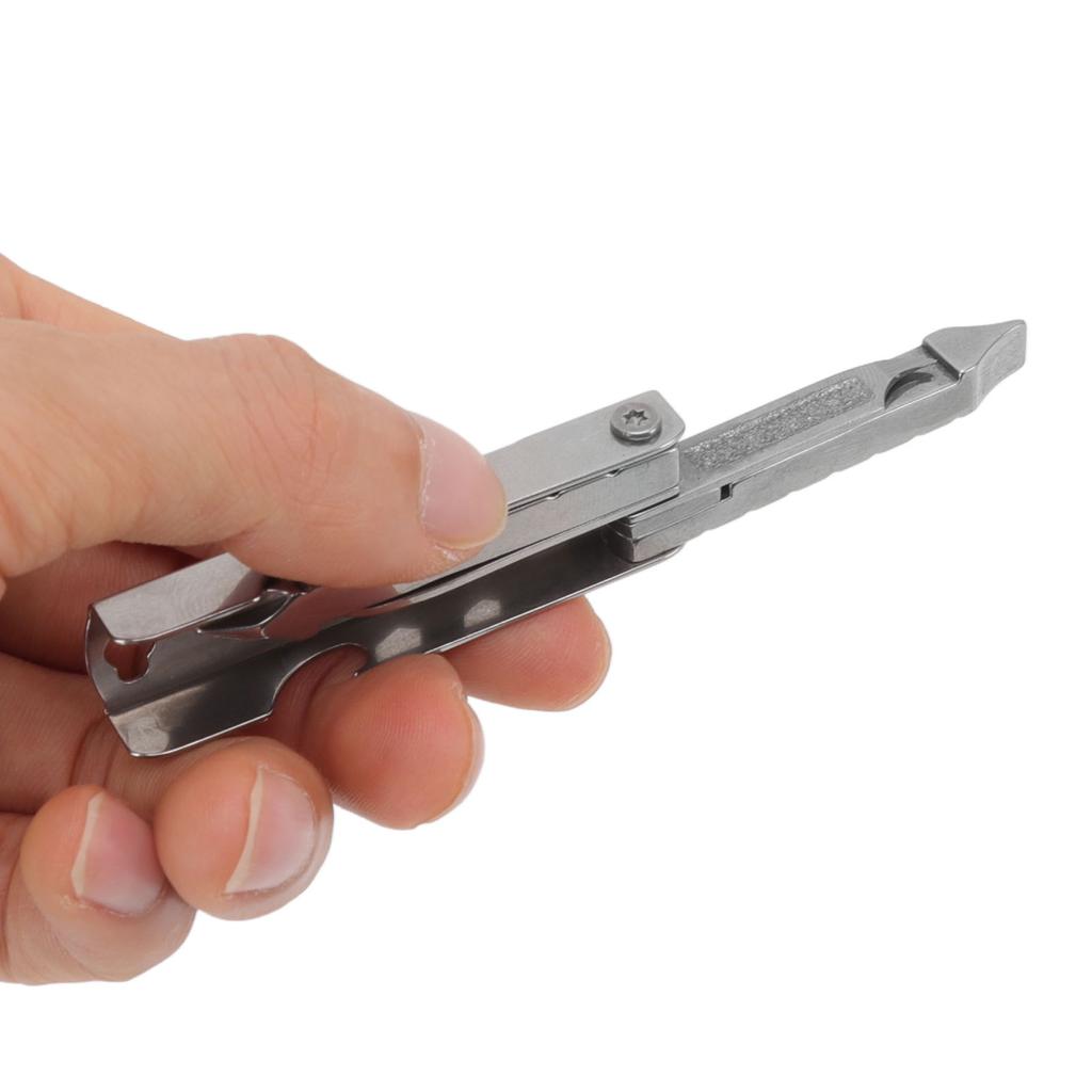 Bike Multitool Stainless Steel Bicycle Multi Tool Kit Outdoor Multifunctional Screwdriver Nail File Mini Knife Phone Holder Set with Key Ring