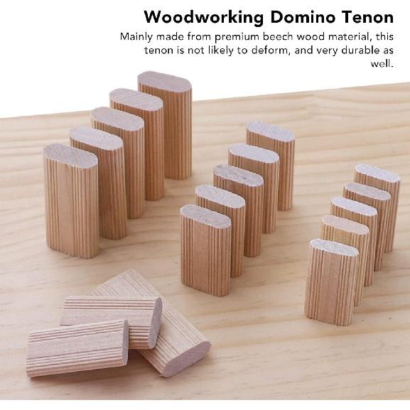 50Pcs Domino Tenon Beech Wood 8x40mm Loose Tenons Woodworking Accessory for Positioning Furniture DIY
