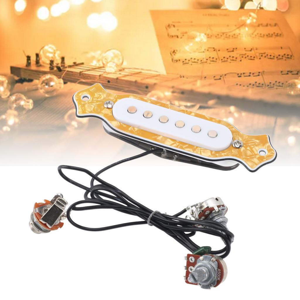 6 St  Single Coil Pickup Prewired Electric Guitar Pickup Replacement with Volume and   Controls