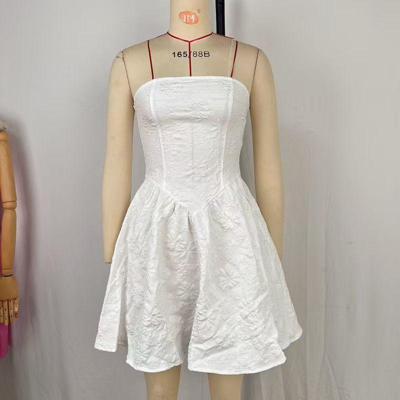 

Fashion New Arrival Fashion Silm Sexy Tube Top Short Type Dress Strapless Strapless Dress White XL