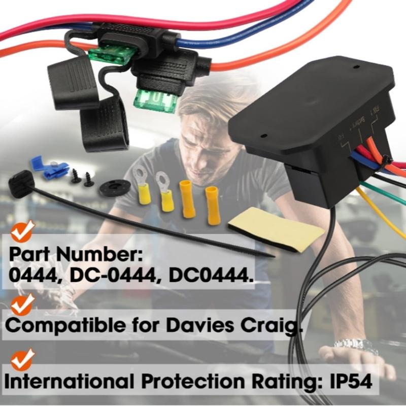 Adjustable Radiator Fan Controller Switches Kit For 12V 24V Vehicles Supports 2 Fans With Digital Temperature Readout