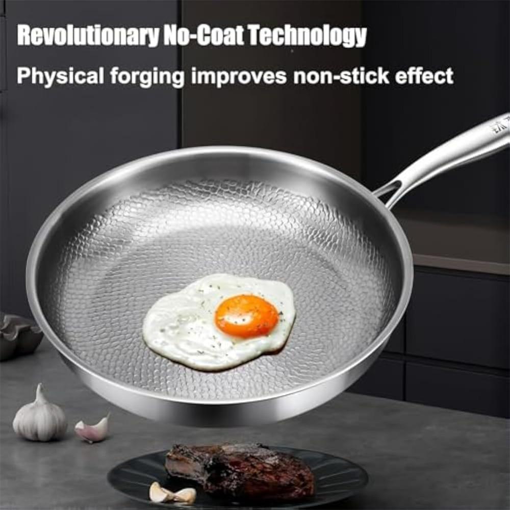 Pure Titanium Cookware Is Scratch-resistant and Non-stick, Heats Evenly and Is Suitable for Cooking and Heating Quickly.