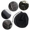 Motorcycle Helmet Bag Plush Protective Case with Single Rope Draw Pocket Anti-Scratch Design Fit Full Half Helmet for Scooter