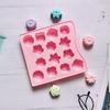 1Pcs Kitchen Handmade Baking Tool Mini 14 Cavity 7 Small Flower Shaped Candy Chocolate Cookies Silicone Mold