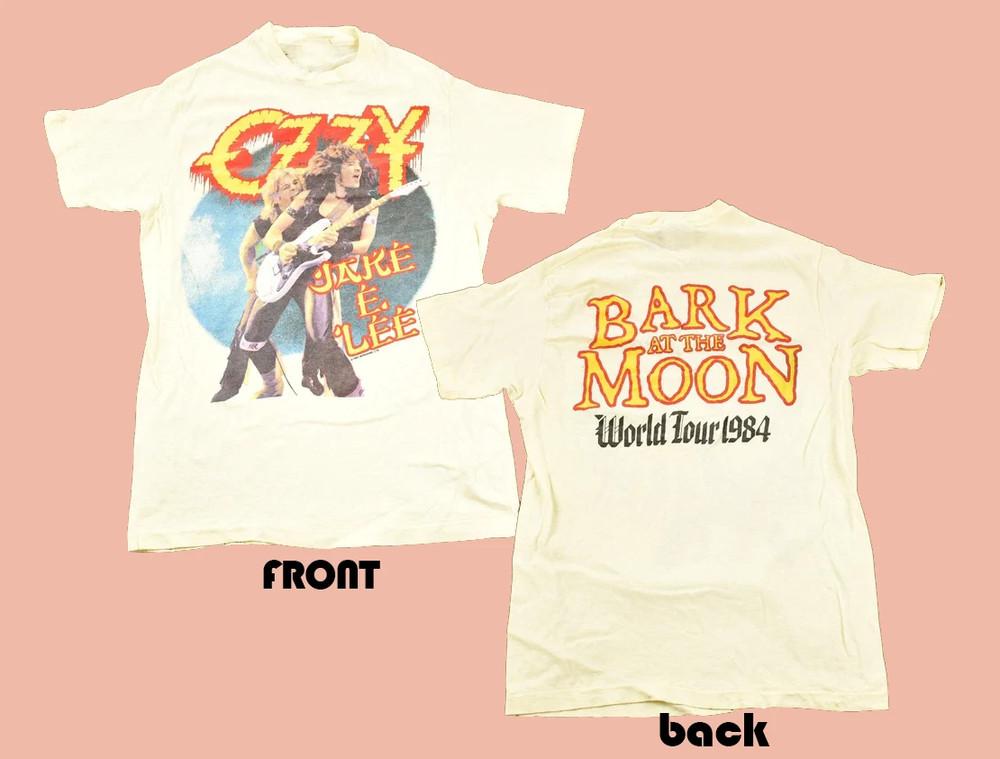 

2 sides VTG 1984 Ozzy Osbourne Back at The Moon Shirt White Unisex S5XL Unisex T-Shirt XXXL
