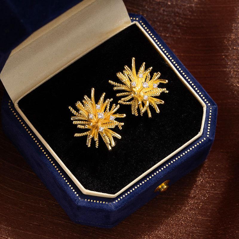 Dandelion Fireworks Earrings - High-end, Luxurious, Niche Style, Fashionable and Versatile Ear Jewelry