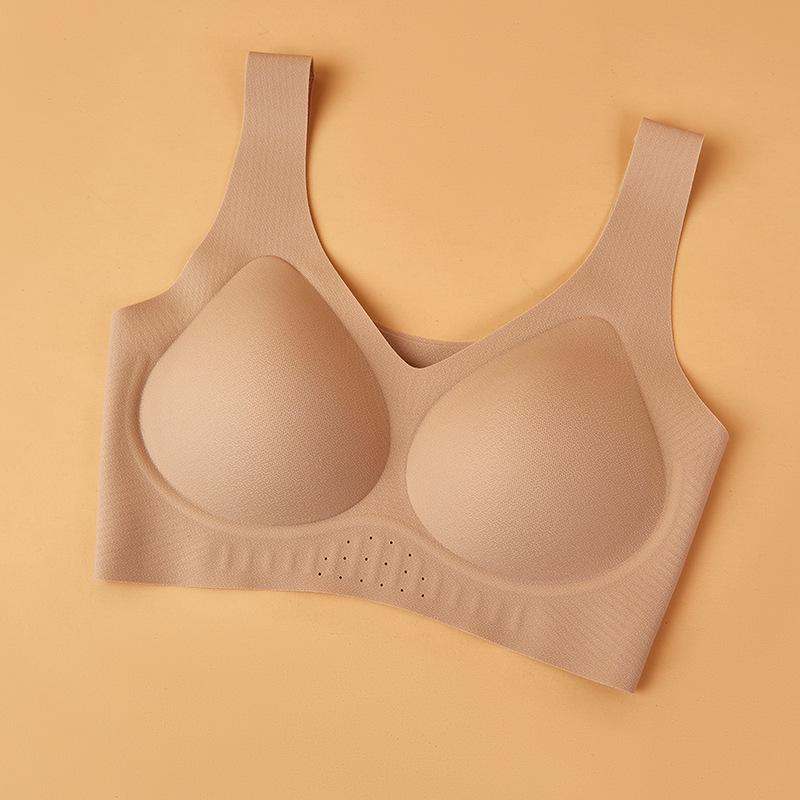 Seamless Breathable Lift Bra - Wire-Free & Anti-Sagging for Women L (110-125 jin)
