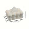 [Elegant Tissue Box] White Elegant Modern Cloud-Shaped Glossy Plastic Tissue Box Holder | Stylish Home Decor for Kitchen, Bedroom, and Living Room