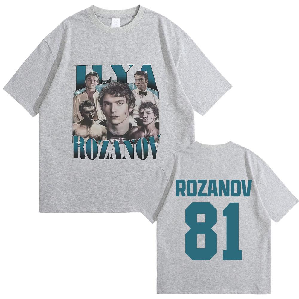Heated Rivalry Ilya Rozanov Hollanov 81 Graphic Tshirt Men Women Casual Oversized Streetwear Unisex Vintage Short Sleeve Tshirt