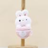 Shaped Animal Plush Keychain Soft Teacup Design Durable Stuffed Toy Gift For
