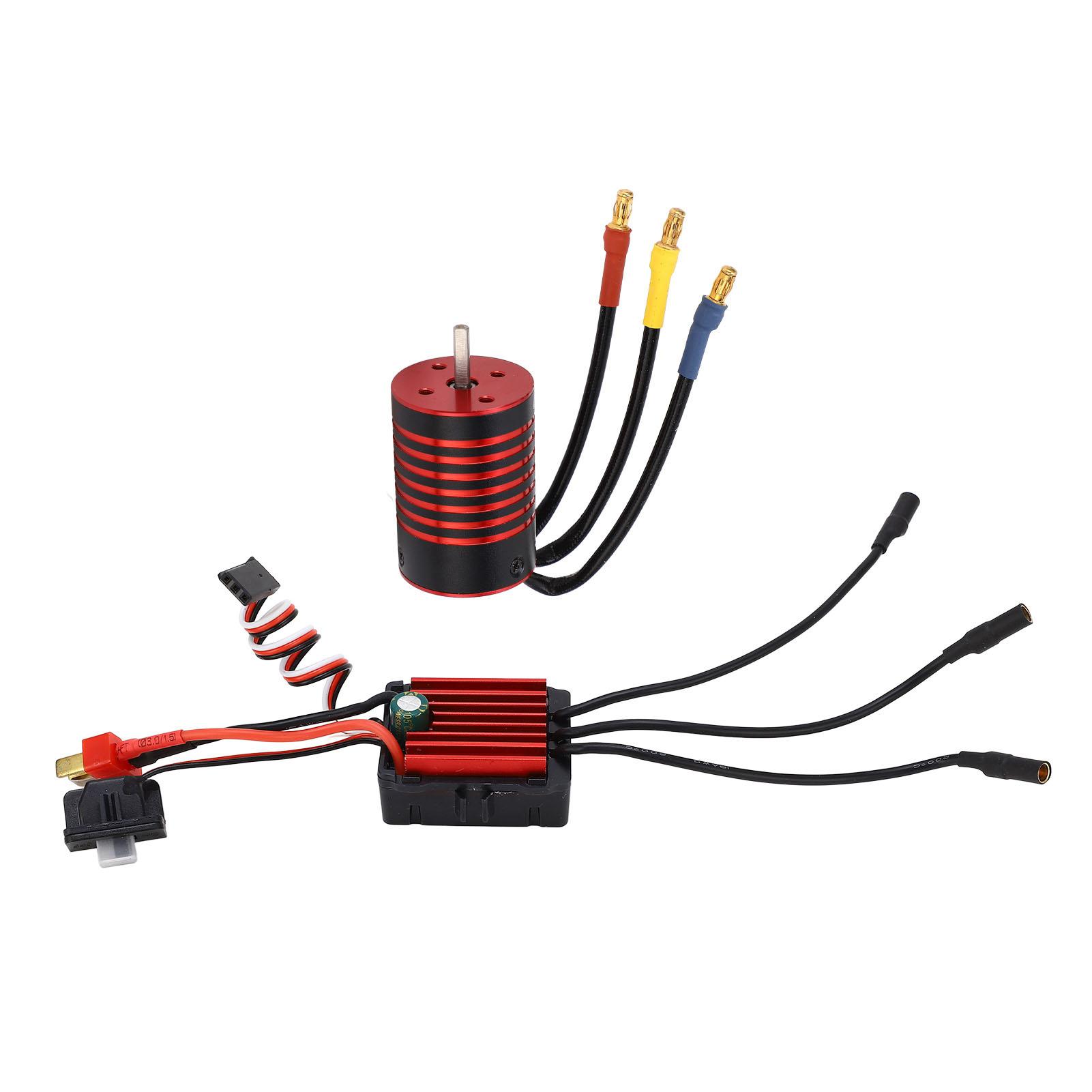 

GTSKYTENRC RC Car Brushless Motor ESC Brushless Electronic Speed Controller Kit for 1 14 Remote Control Car 5800KV