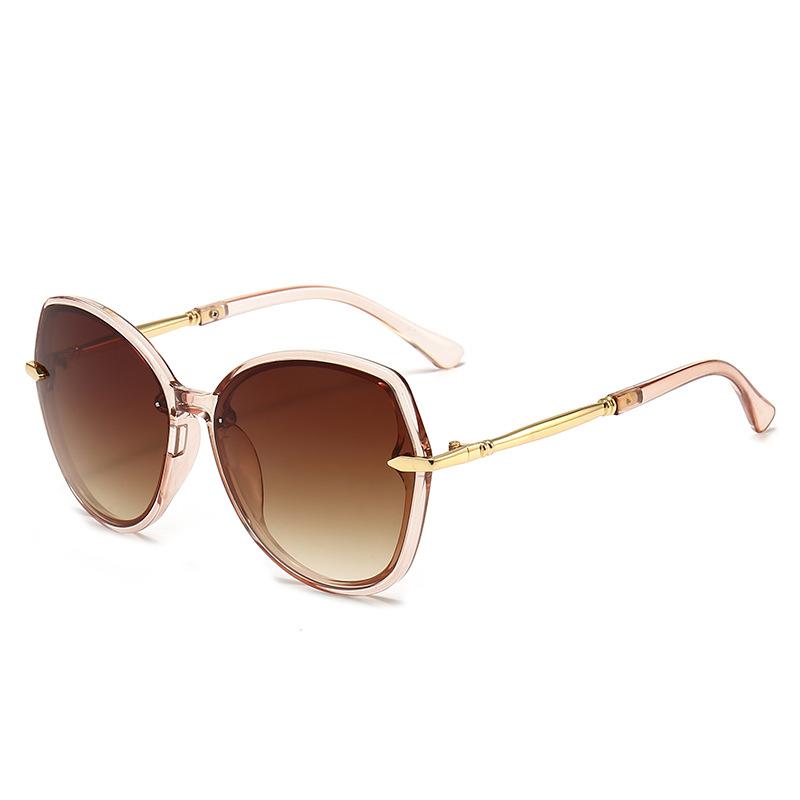 New Korean Version of Sunglasses Women's Fashion Metal Joker Ins Sunglasses Big Frame Sunglasses