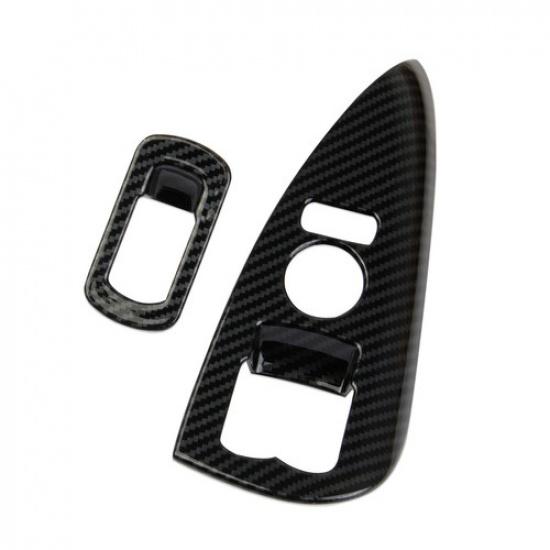 Carbon Fiber Style Window Lift Switch Panel Cover Trim For Chevrolet Corvette C6