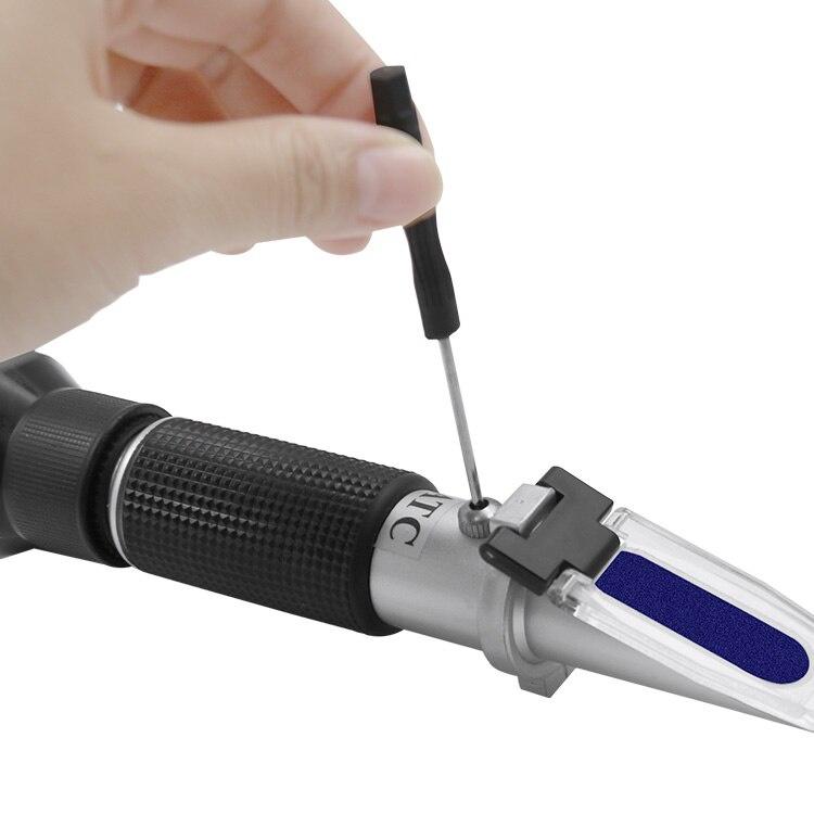 Handheld-Alkoholrefraktometer Zuckerwein-Konzentrationsmesser Dichtemesser 0-32% Alkohol Bier 0-32% Brix Trauben