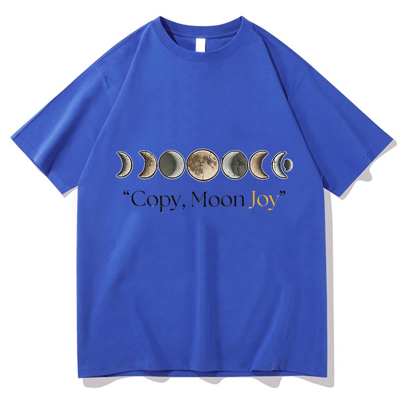 Copy Moon Joy Tshirt Funny Unisex Fashion TShirt Cotton Graphic Tees Casual Short Sleeve Aesthetic Printed Graphic Tees Clothes
