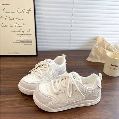 Platform White Shoes Women's Autumn New Niche Versatile Breathable Student Sports Shoes