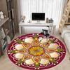 1pc MandalaChair Carpet for Office, Indoor Non-Slip Washable Polyester Fiber Carpet, Mat For Office, Machine Washable