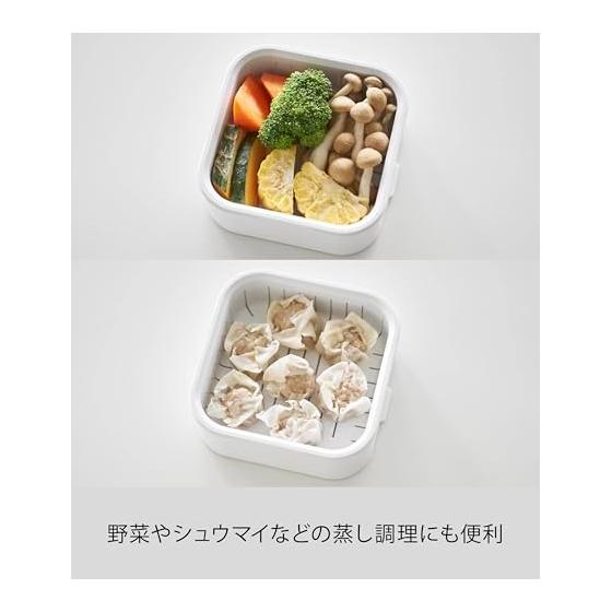 Yamazaki Jitsugyo Easy to Warm Standing Frozen Rice Container Set of 2 White W12.2 x D12.2 x H4.5cm (per piece) Tower Dishwasher/Microwave Safe with