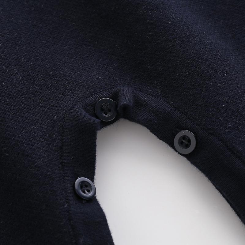 Nordic Little Bear Knitted Romper & Wool Harem Pants for Baby Boys - Autumn/Winter Wear