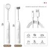 2 In 1 USB Rechargeable Electric Egg Beater Whisk Coffee Mixer Double Heads Milk Frothers  Baking Stirrer Kitchen Gadgets