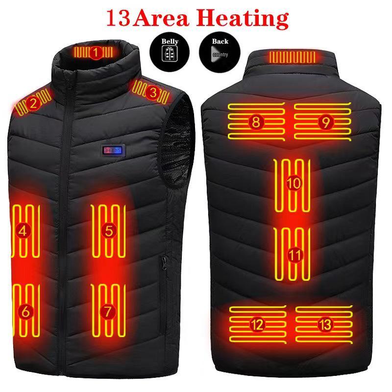 Smart Heating Vest with Graphene Technology – Available In 9, 13, 15, and 17 Heating Areas for Men & Women
