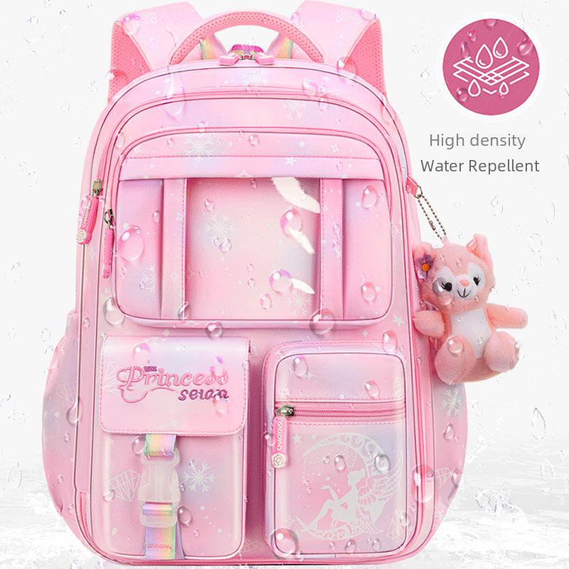 Rucsac la modă, ultra-ușor pentru fete: Capacitate mare, Design care protejează coloana vertebrală pentru elevii de școală elementară din clasele I-VI