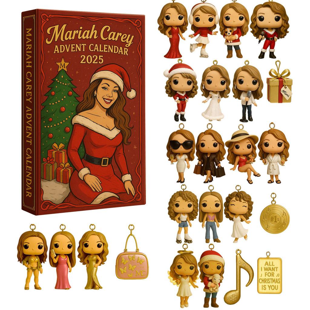 Mariah Carey Christmas 24day Advent Calendar With Acrylic Characters For Festive Celebrations